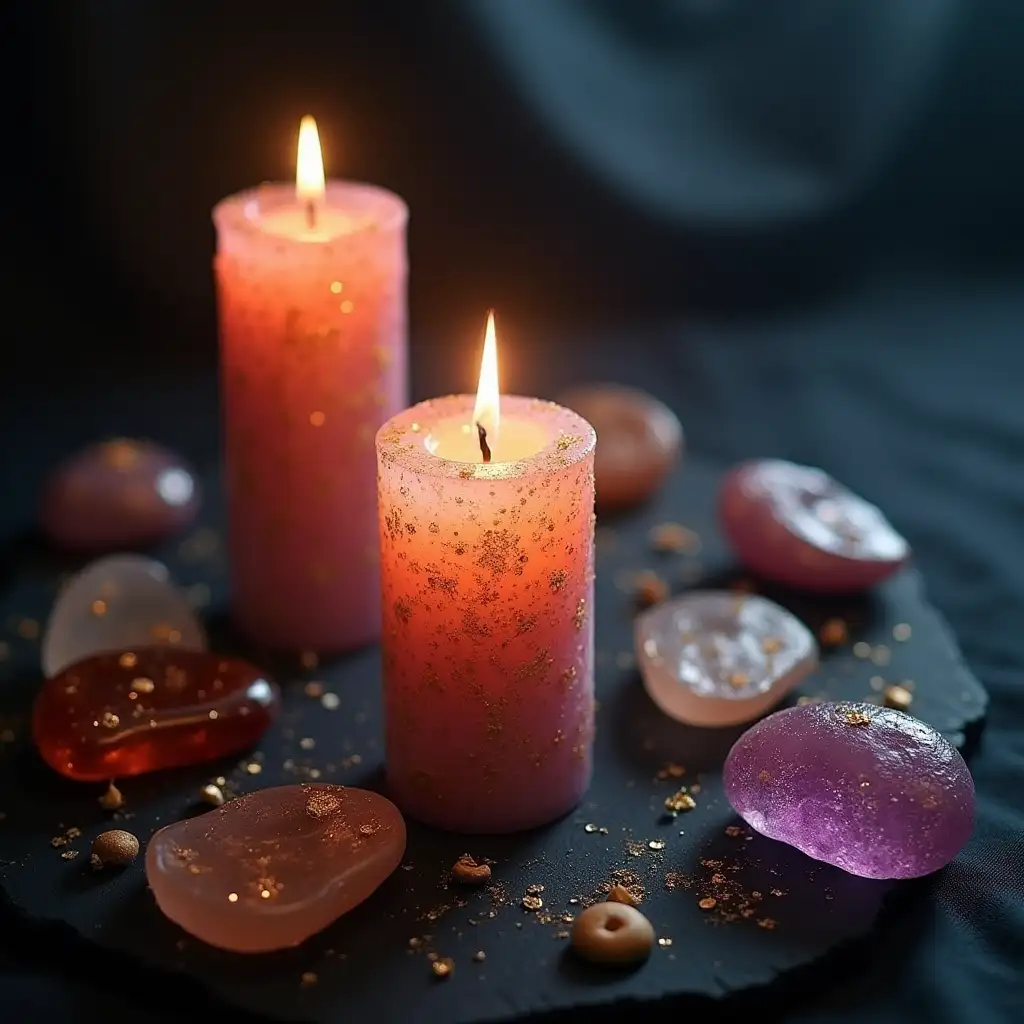 Mystical-Tarot-Theme-with-Candles-and-Stones