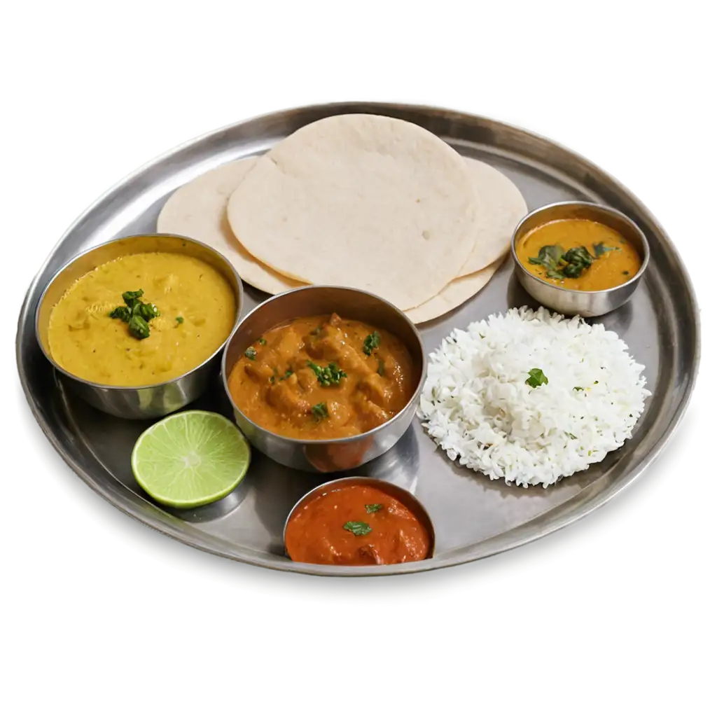 Veg-Thali-PNG-Image-HighQuality-Clear-Format-for-Food-and-Culinary-Visuals