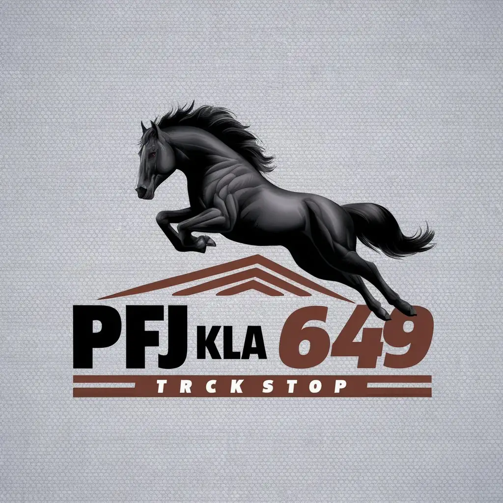 LOGO-Design-For-PFJ-KLA-649-Black-Stallion-in-Cleveland-Browns-Colors-with-Clear-Background