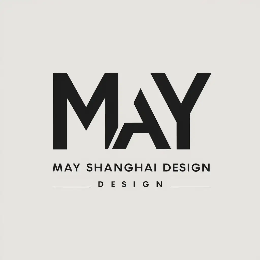 a vector logo design,with the text "May Shanghai Design", main symbol:advertising design company,Minimalistic,be used in Internet industry,clear background