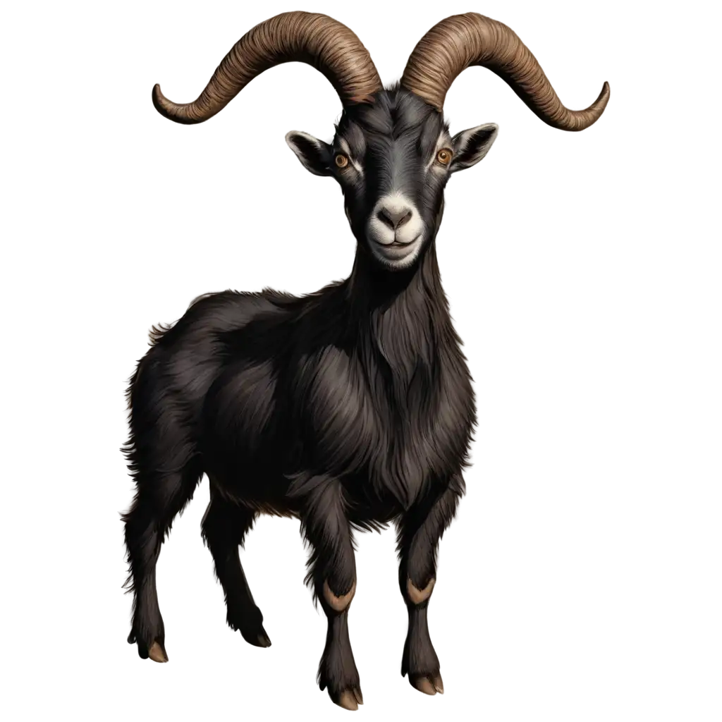 HighQuality-Black-Goat-PNG-Image-for-Versatile-Creative-Applications