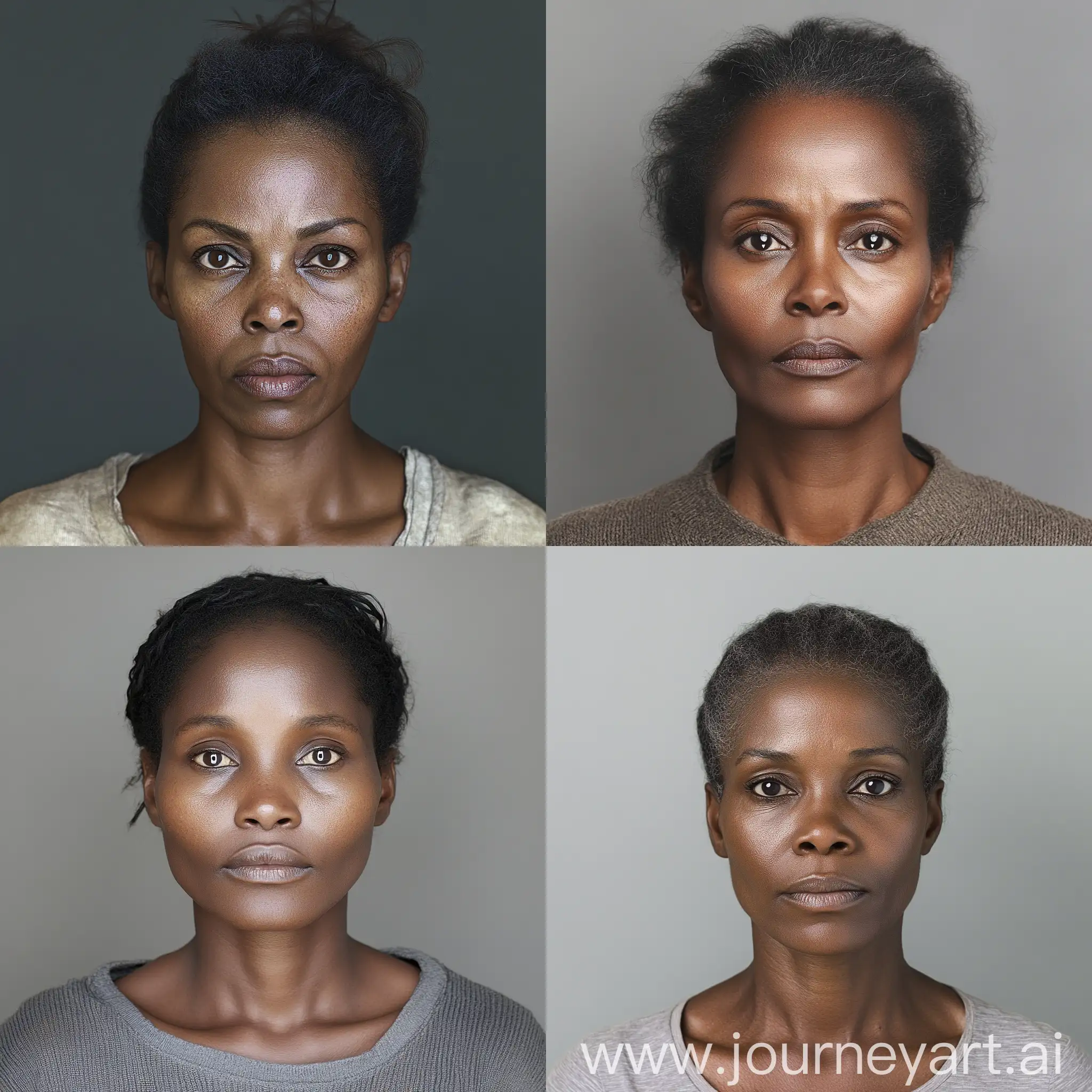 Realistic-Mugshot-of-a-Slim-African-Woman-on-a-Grey-Background