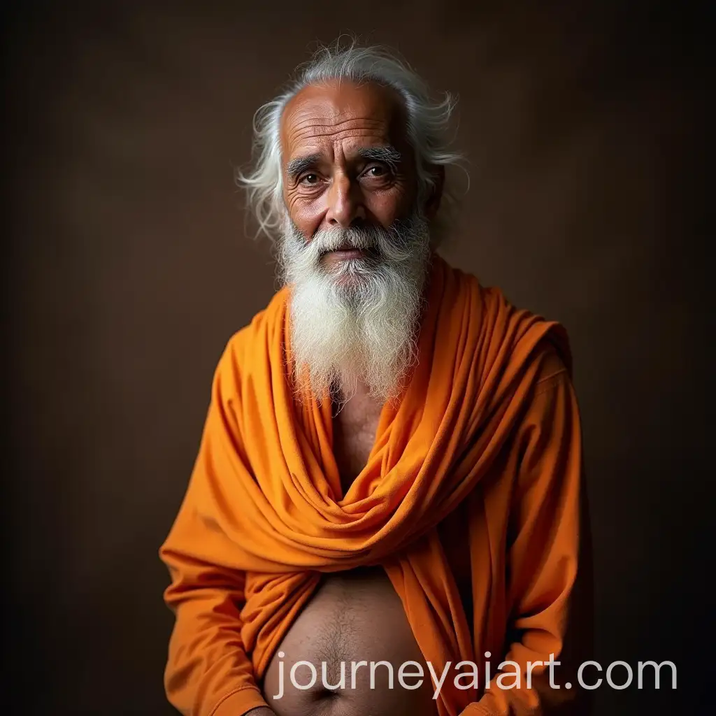 Portrait-of-a-Wise-Ayurvedic-Saint-Looking-Into-the-Camera