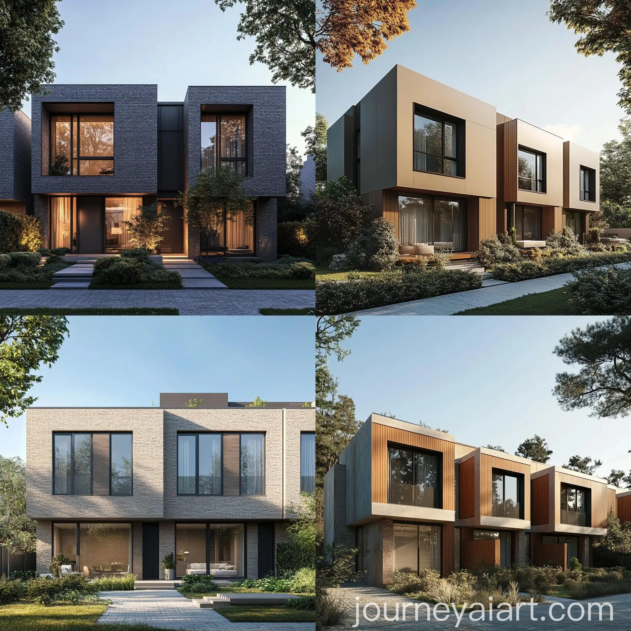 Modern-SemiDetached-Townhouses-Project-Rendering