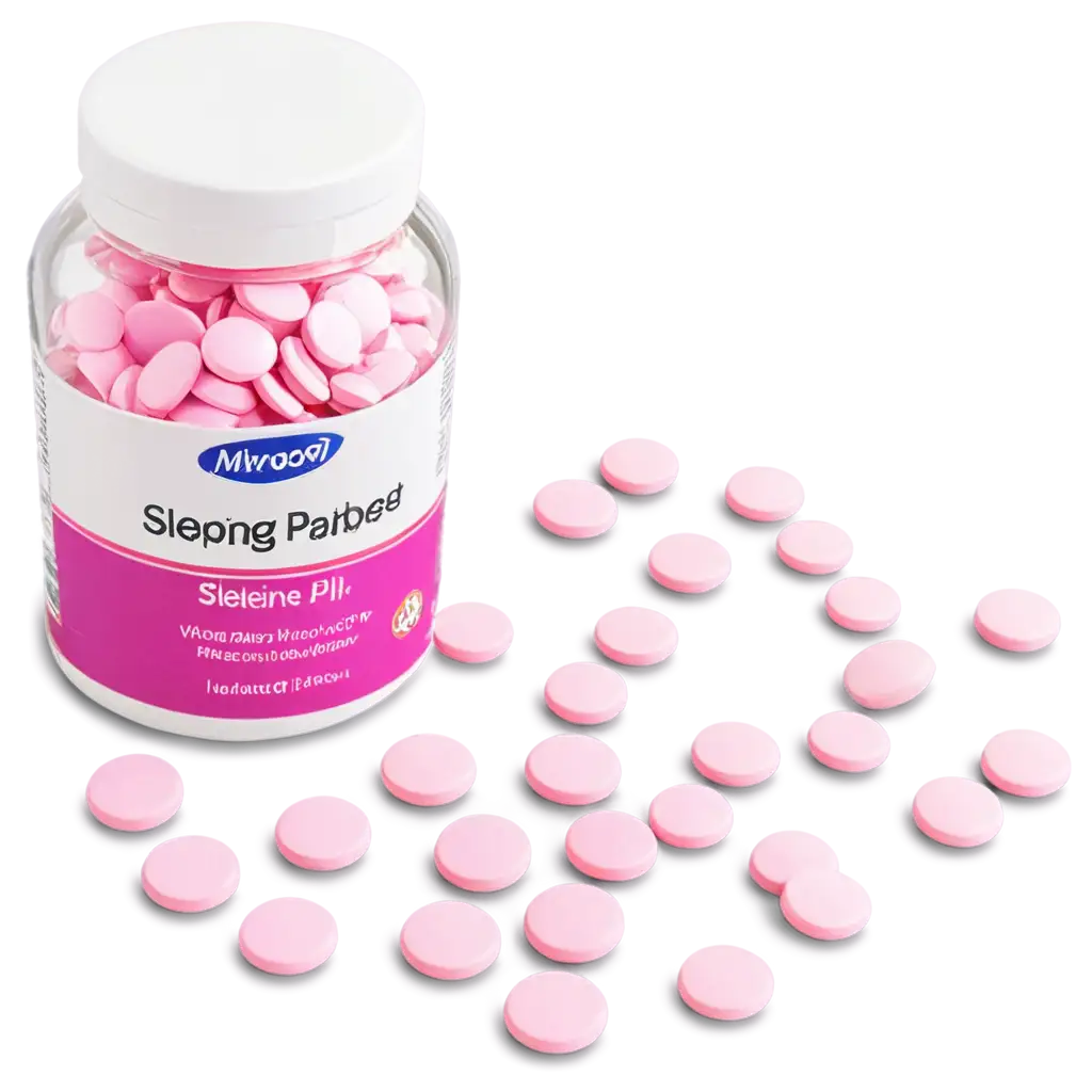 Sleeping-Pill-Tablet-Jar-PNG-Image-with-Pink-Pills-HighQuality-Clarity-for-Digital-Use