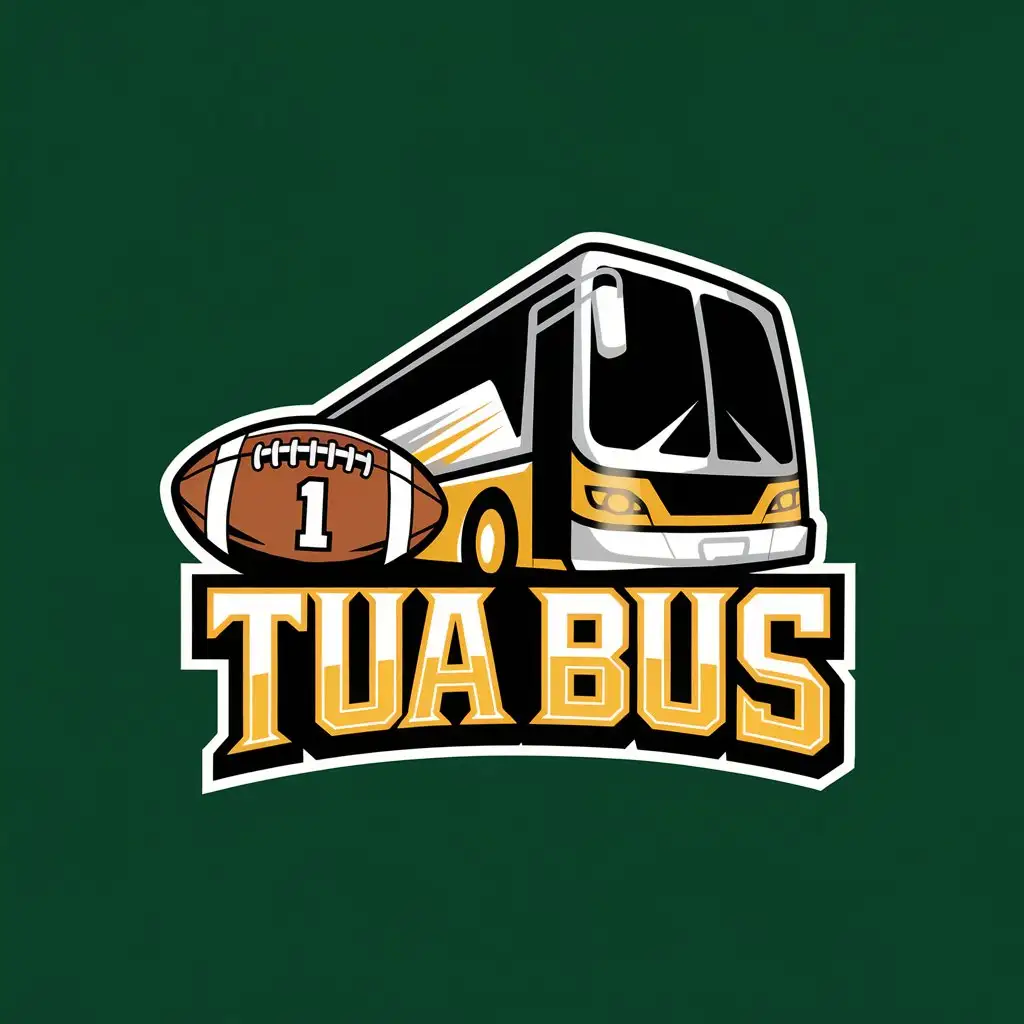 just the tua bus fantasy football logo