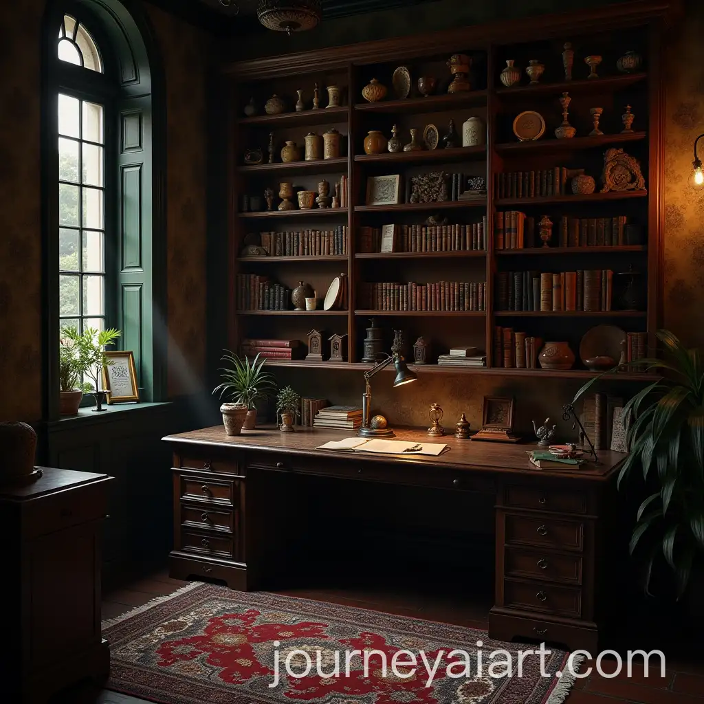 Office-with-Dark-Academia-Dark-Fantasy-and-Cabinet-of-Curiosities-Vibe
