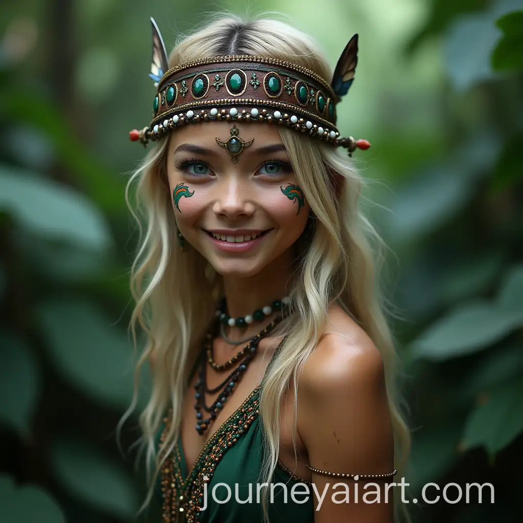 18YearOld-Asian-Girl-in-Traditional-Jungle-Attire-with-Intricate-Face-Paint