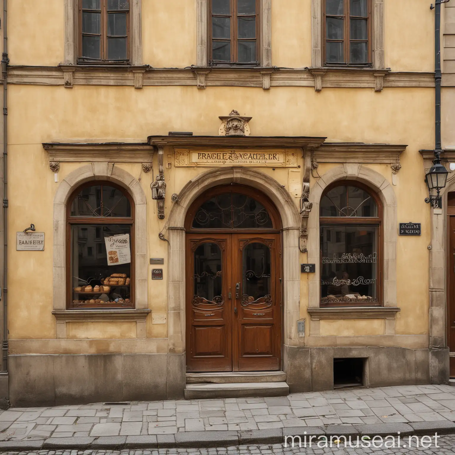 18th Century Prague Bakery Exterior Scene