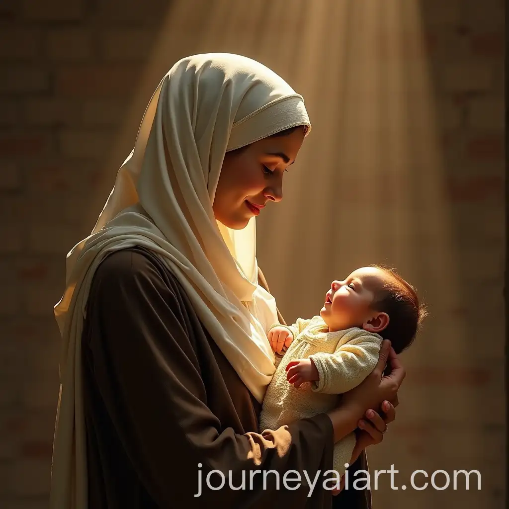 Maid-Thawibah-Holding-the-Blessed-Infant-Muhammad-in-Historic-Moment