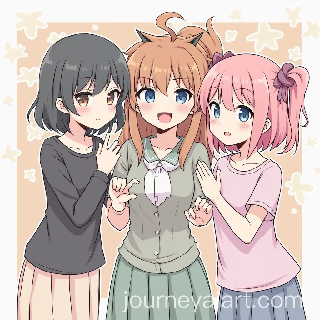 Three-Girls-in-a-Playful-Scene