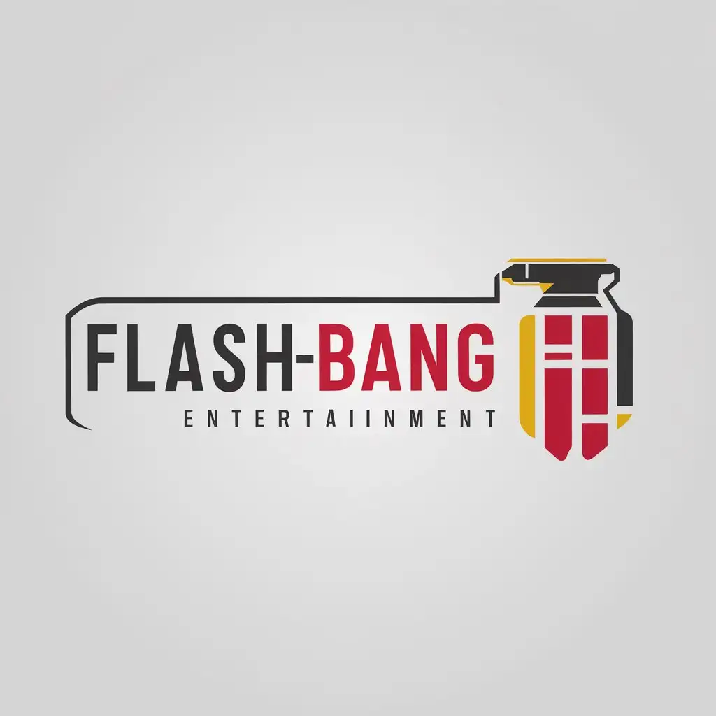 LOGO Design for FlashBang Minimalistic Tactic Flashbang Symbol for Entertainment Industry