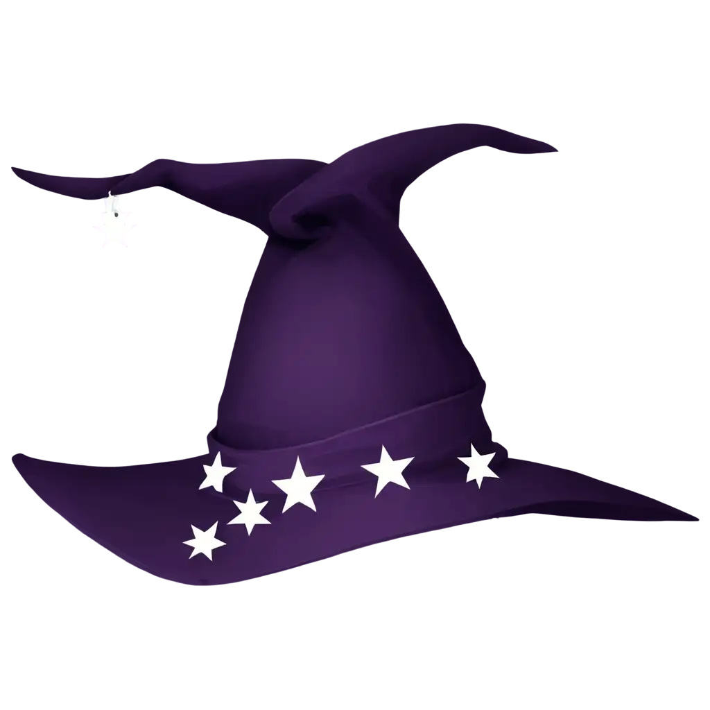 Harry-Potter-Magic-Hat-PNG-with-Dark-Purple-Shade-and-White-Stars-Ideal-for-Fantasy-Creations