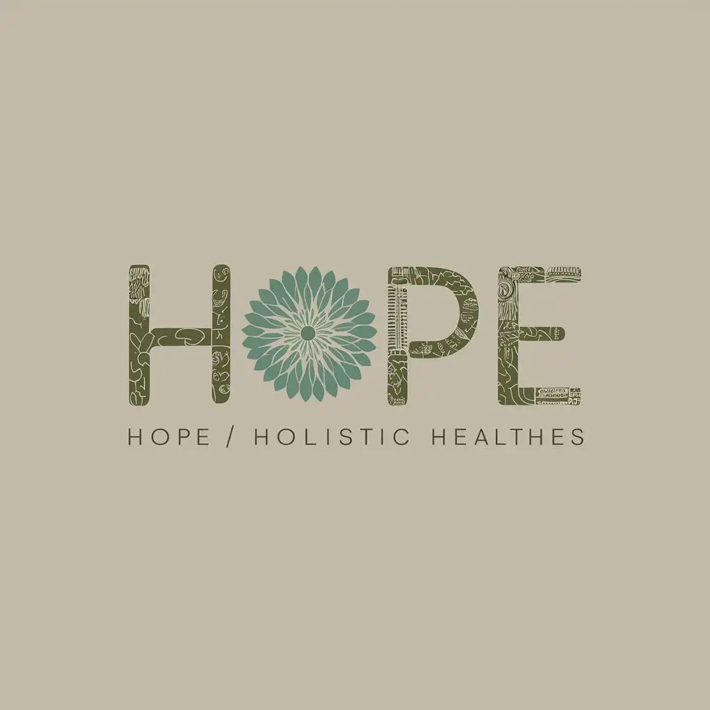 LOGO Design For Hope Holistic Health Natural Wellness with Modern Organic Elements