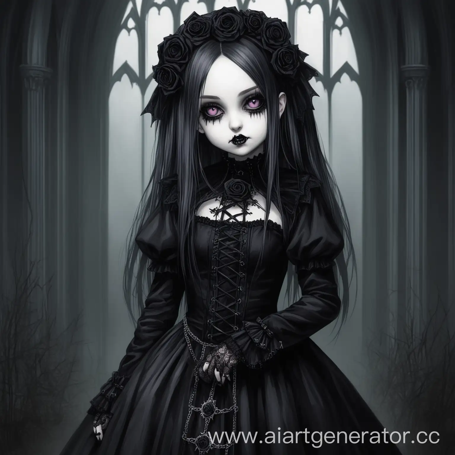 Gothic-Girl-Fashion-Portrait-with-Dramatic-Style