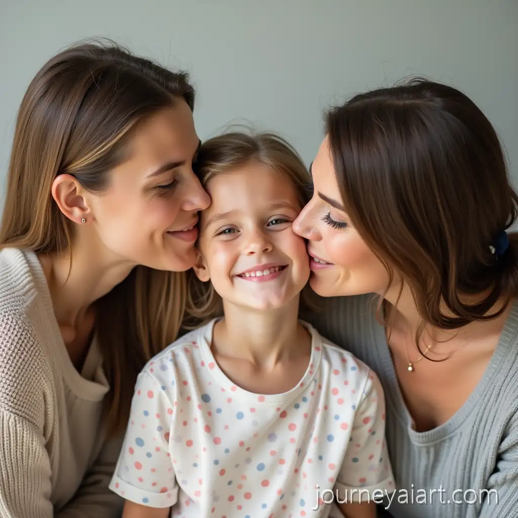 Two-Mothers-KFamily-Love-and-Affectionissing-Their-Daughter-on-the-Cheek-Family-Love-Moment