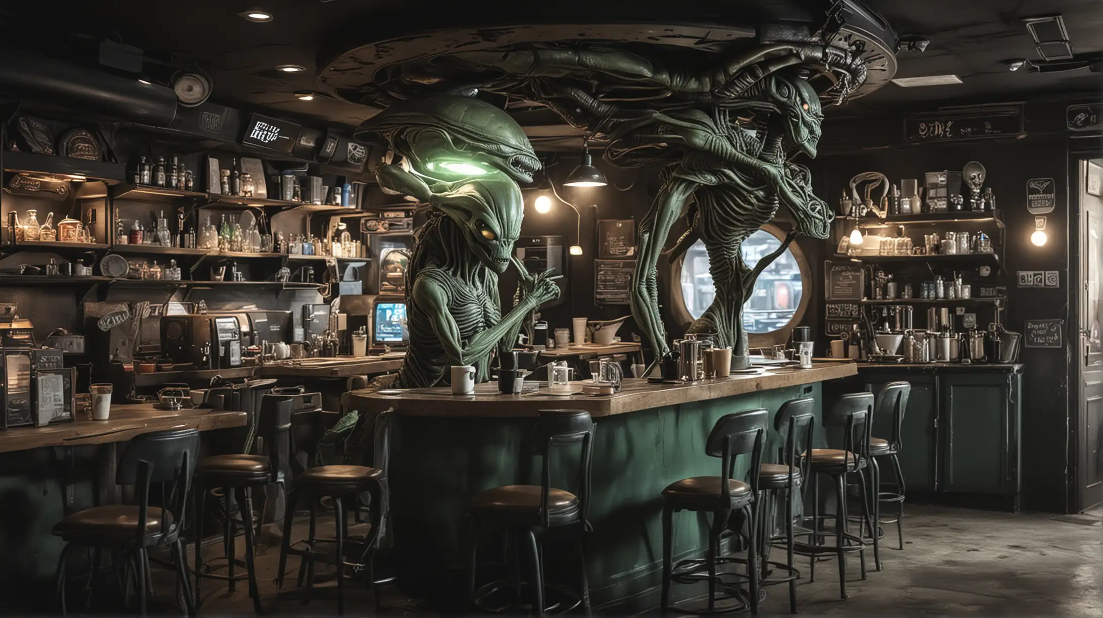 Alien Cafe Serving Extraterrestrial Cuisine