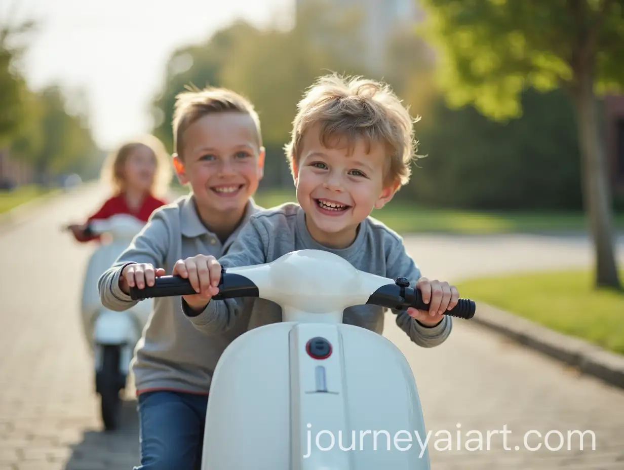 Young-Boys-Smiling-on-a-White-Delivery-EScooter