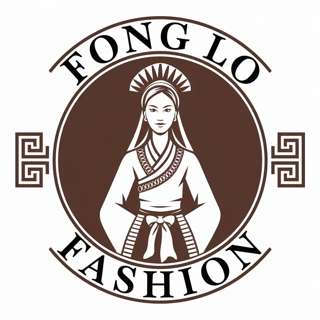 LOGO Design for Fong Lo Fashion Vector Logo with Woman Clothing Symbol and Clear Background