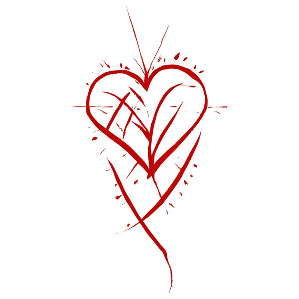 Tribal-Broken-Heart-PNG-Image-Artistic-Representation-with-Emotional-Depth