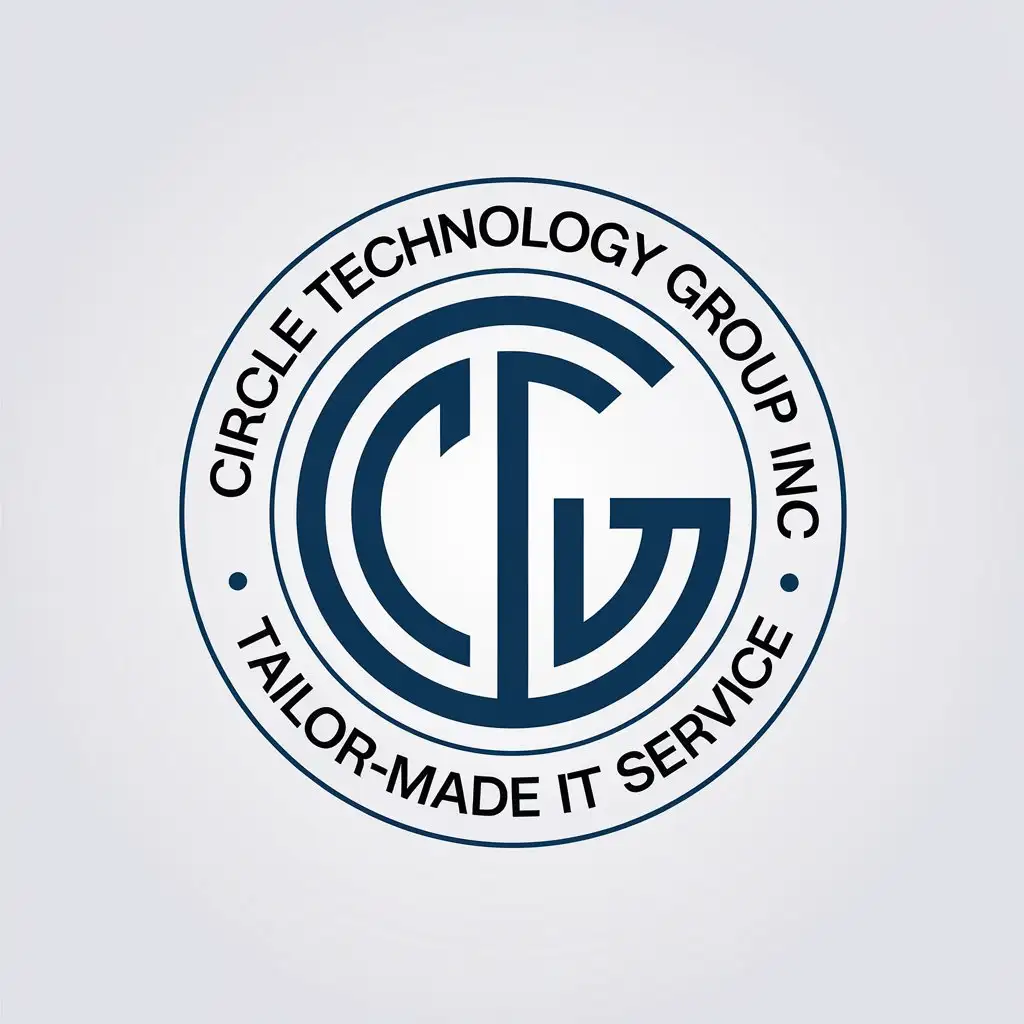 LOGO Design for Circle Technology Group Inc Minimalistic CircleShaped CTG with TailorMade IT Service Theme