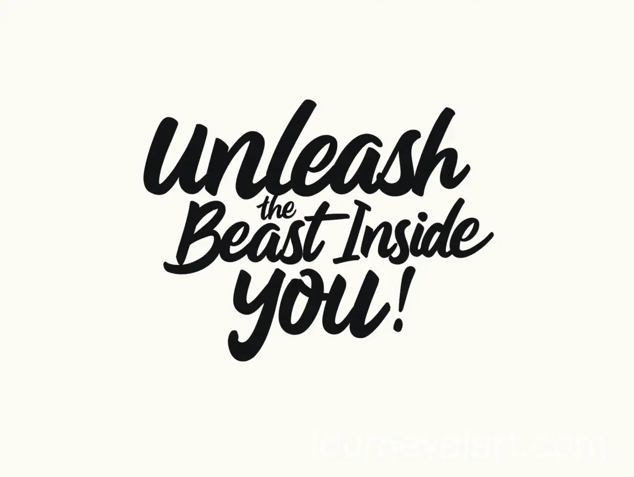Minimalist-Calligraphy-Design-of-Unleash-The-Beast-Inside-You-in-Silhouette-Vector-Style
