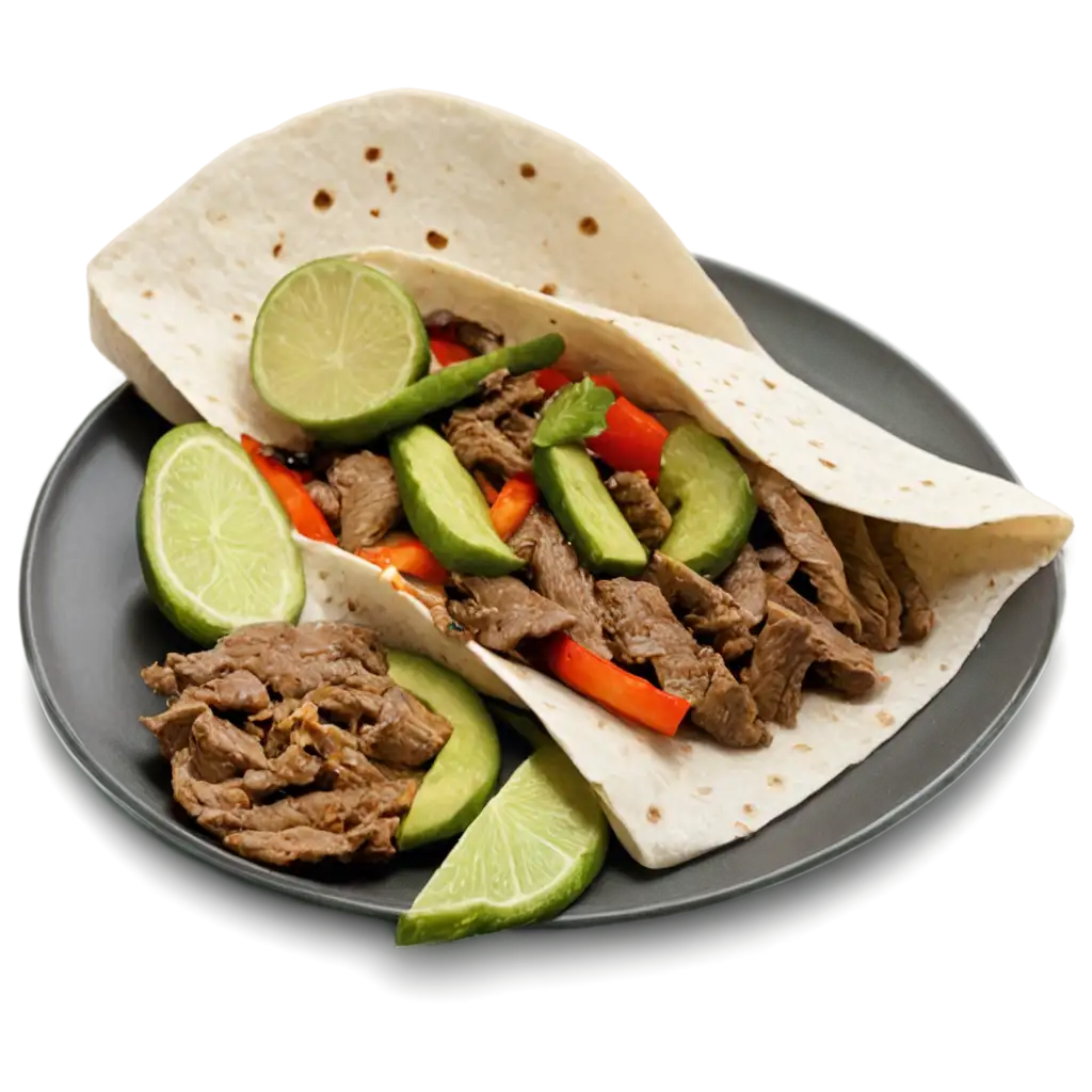 Plate-of-Beef-Fajitas-with-Whole-Wheat-Tortillas-PNG-Image-HighQuality-and-SEOOptimized