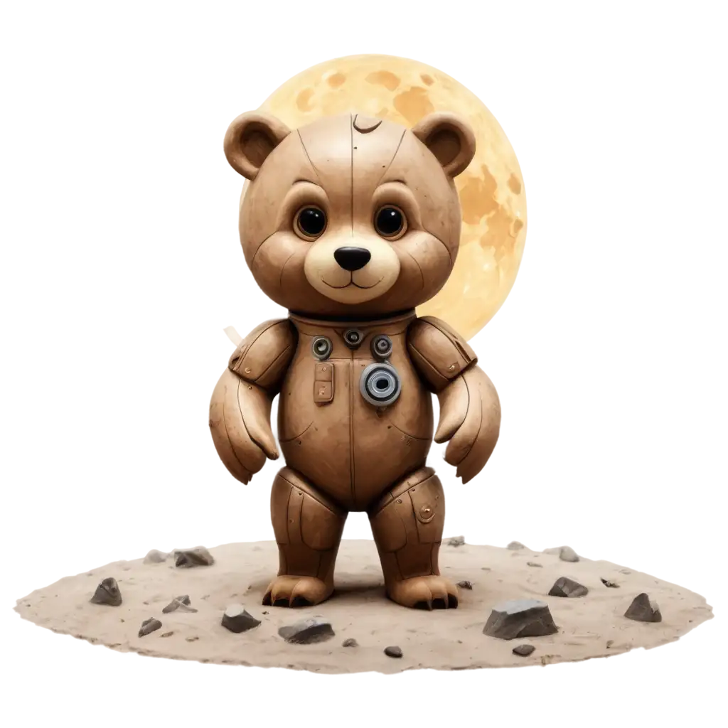 Mechanical-Bear-on-the-Moon-PNG-HighQuality-Futuristic-Space-Art-for-Digital-Use