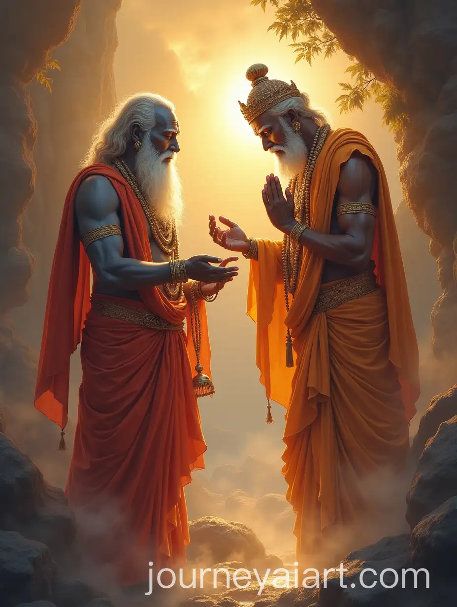 Lord-Brahma-Blessing-Sage-Valmiki-from-Heaven