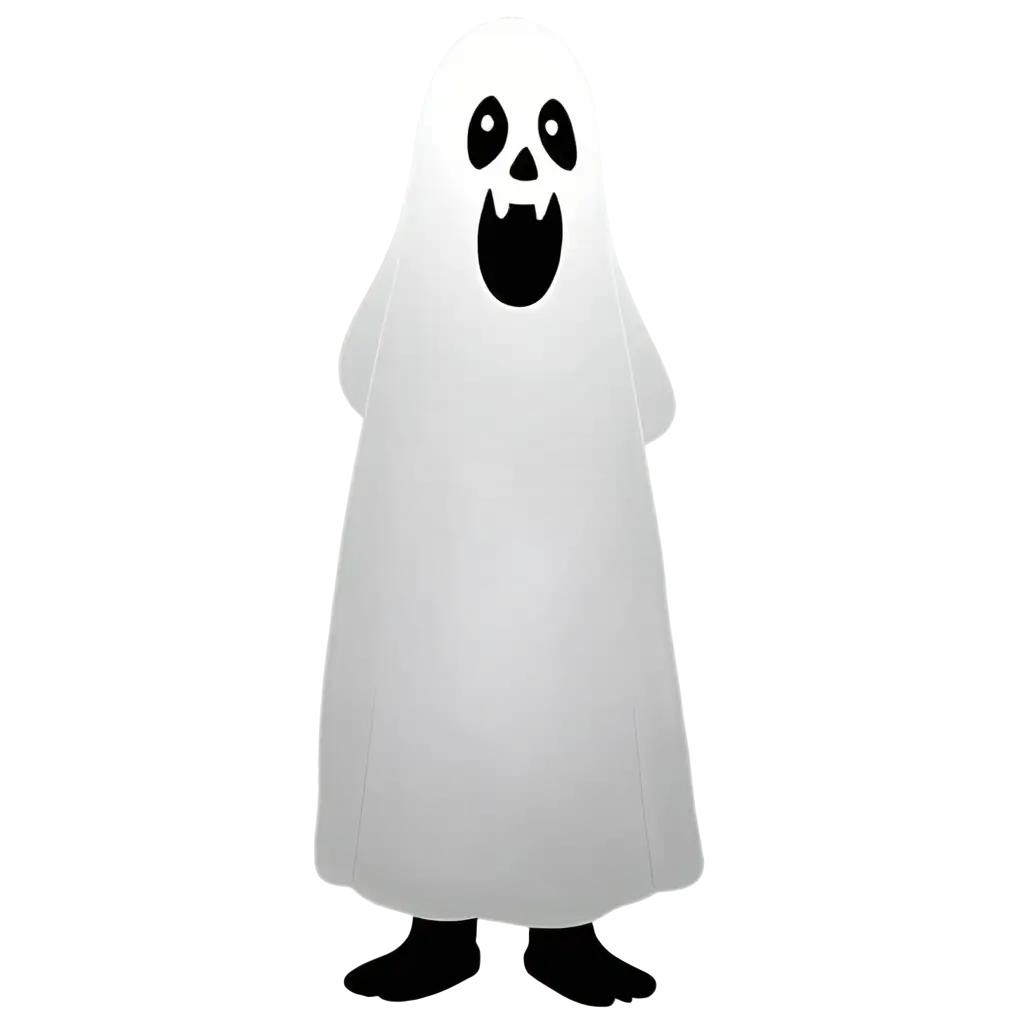 draw me a cartoon scary Halloween ghost costume