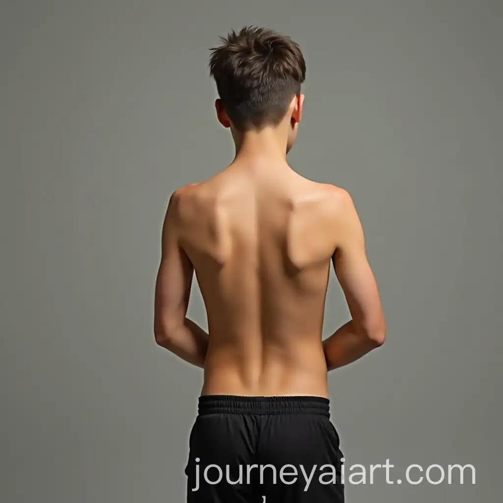 Teenage-Boy-in-ShirtlessAI-Image-Prompt-Expansion-Attire-with-Hands-Behind-Back-in-Outdoor-Setting
