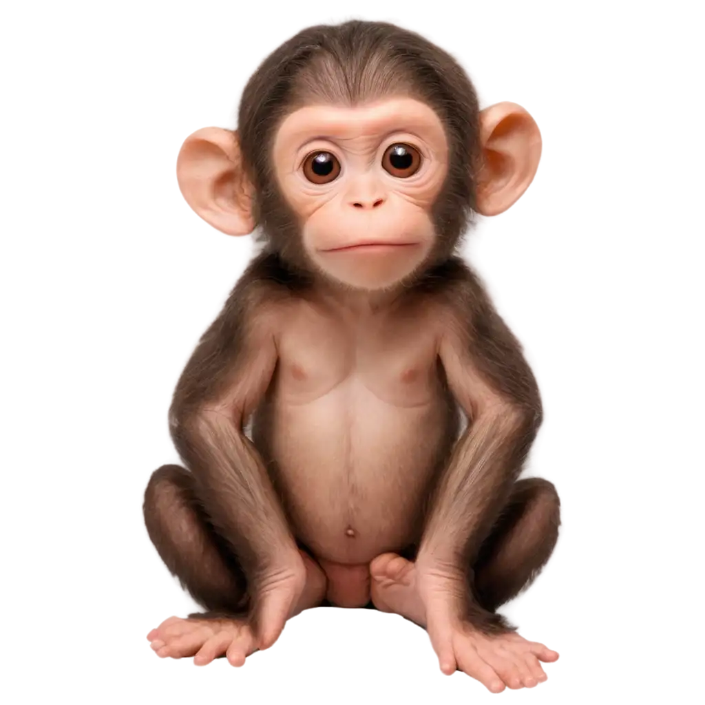 Little-Monkey-Sitting-PNG-Image-Captivating-Artwork-for-Multiple-Uses