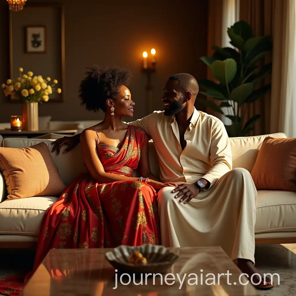 Elegant-African-Couple-in-Luxurious-Modern-Living-Room-with-AfricanInAI-Image-Prompt-Expansionspired-Decor
