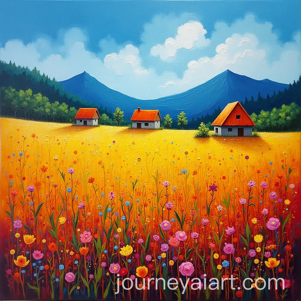 Vivid-Landscape-with-Houses-and-Mountains-in-African-Art-Style
