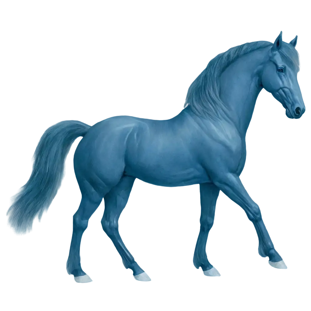 Stunning-Blue-Horse-PNG-HighQuality-Digital-Art-for-Creative-Projects