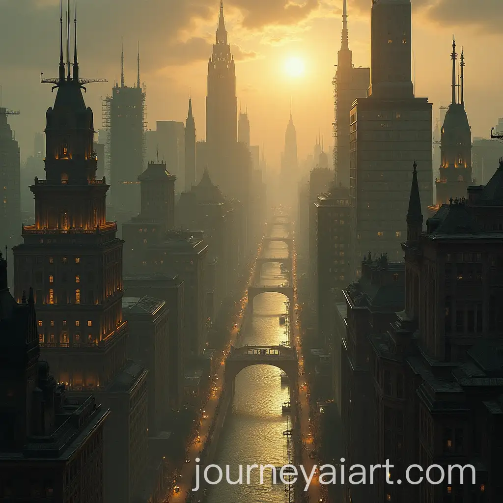 Spectacular-19th-Century-Metropolis-in-Arthur-Rackham-Style