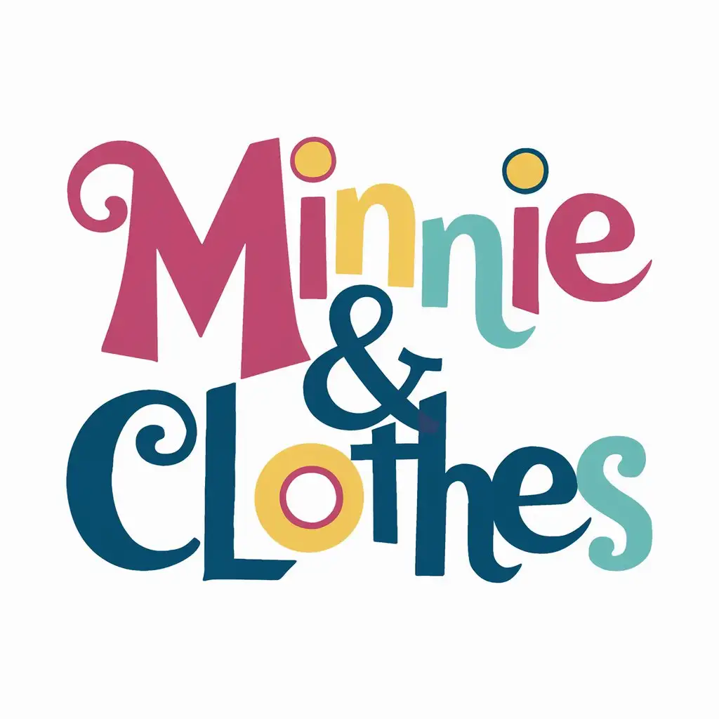 Сделай логотип для магазина детской одежды "Minnie & Clothes"  без использования персонажа