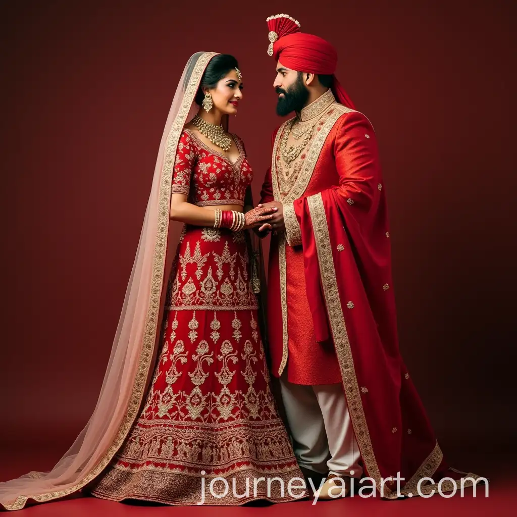 Bride-andIndian-Wedding-Description-Expansion-Groom-in-Traditional-Indian-Wedding-Pheras-Holding-Hands-with-Elegant-Attire-and-Bridal-Jewelry