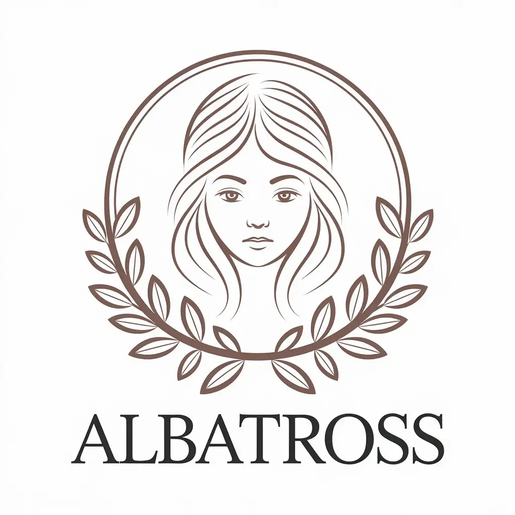 LOGO-Design-for-Albatross-Elegant-Face-Girl-Drawing-for-Beauty-Spa