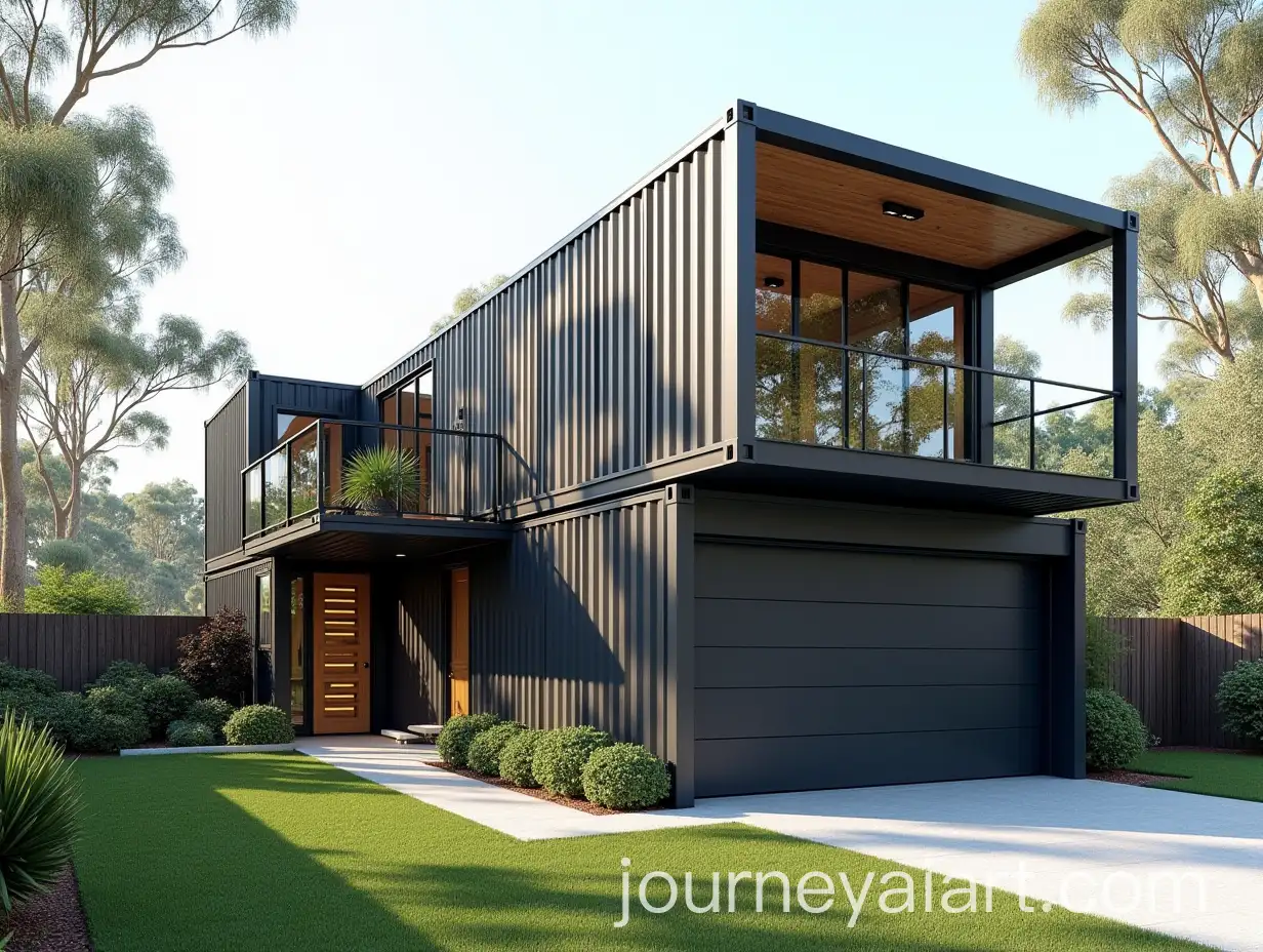 Modern-TwoStory-Shipping-Container-House-with-Garage-and-Balcony