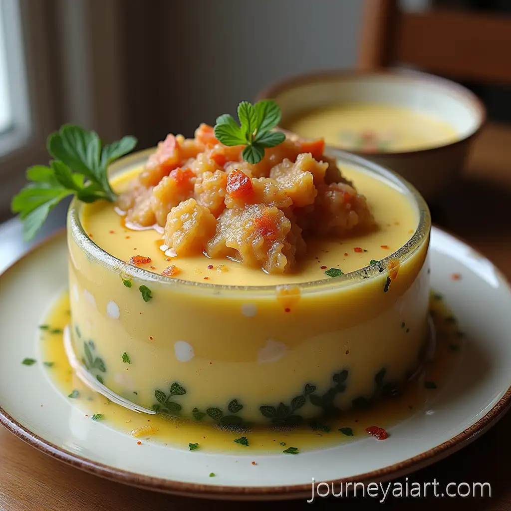 Whimsical-Cendol-Drink-with-Tadpole-in-Tropical-Setting