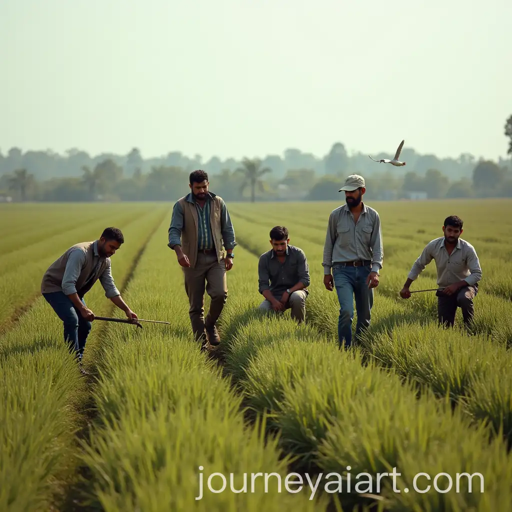 Five-Men-Working-in-the-Fields-During-Daytime