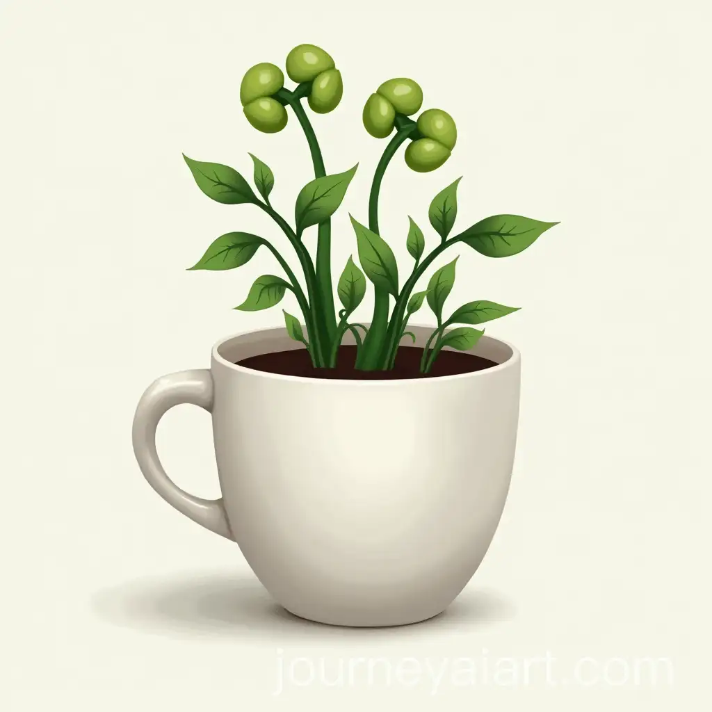 White-CupAI-Art-Prompt-Expansion-Design-with-Kidney-Bean-Plants-for-Men