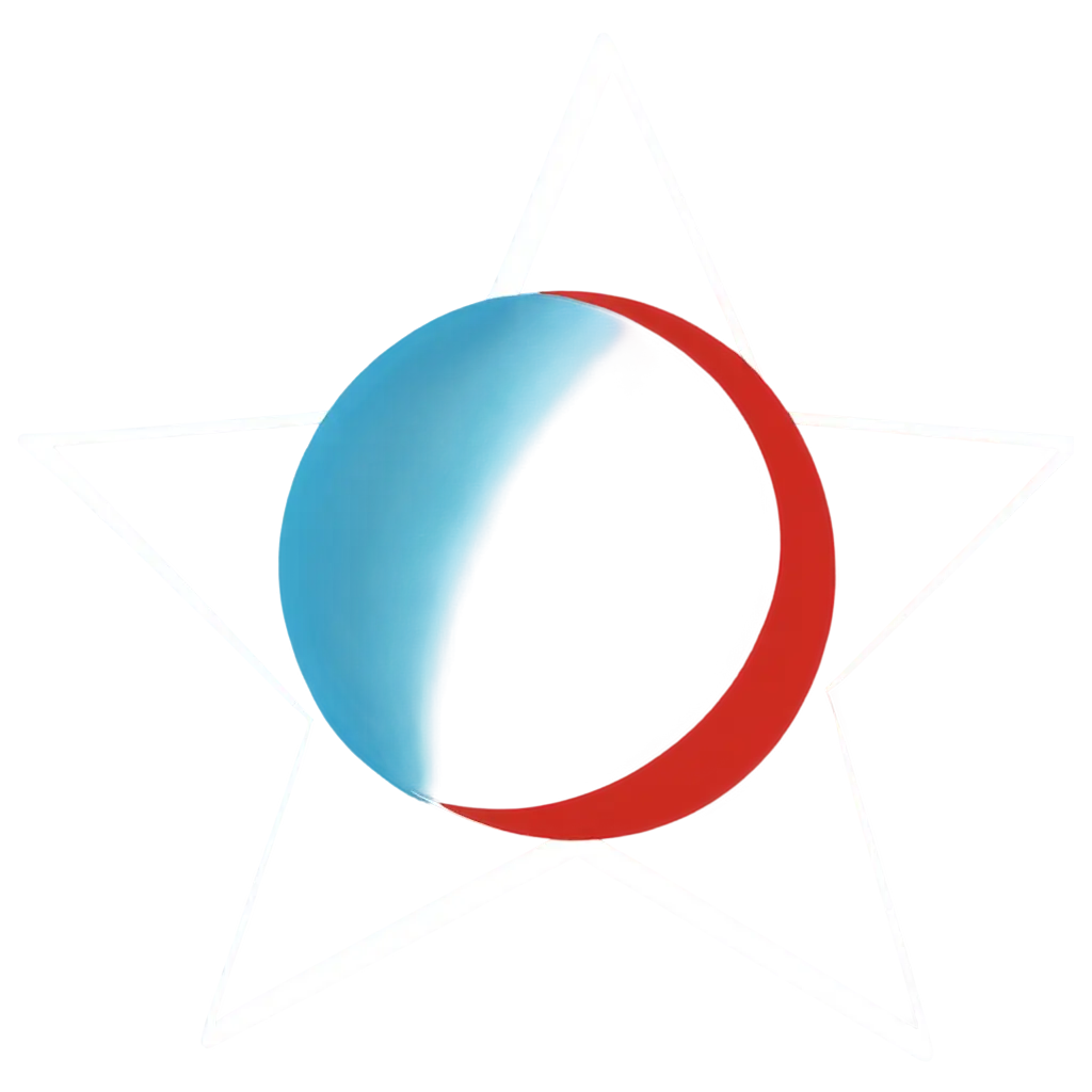 White-Star-PNG-Image-with-BlueRed-Ball-AIGenerated-Concept