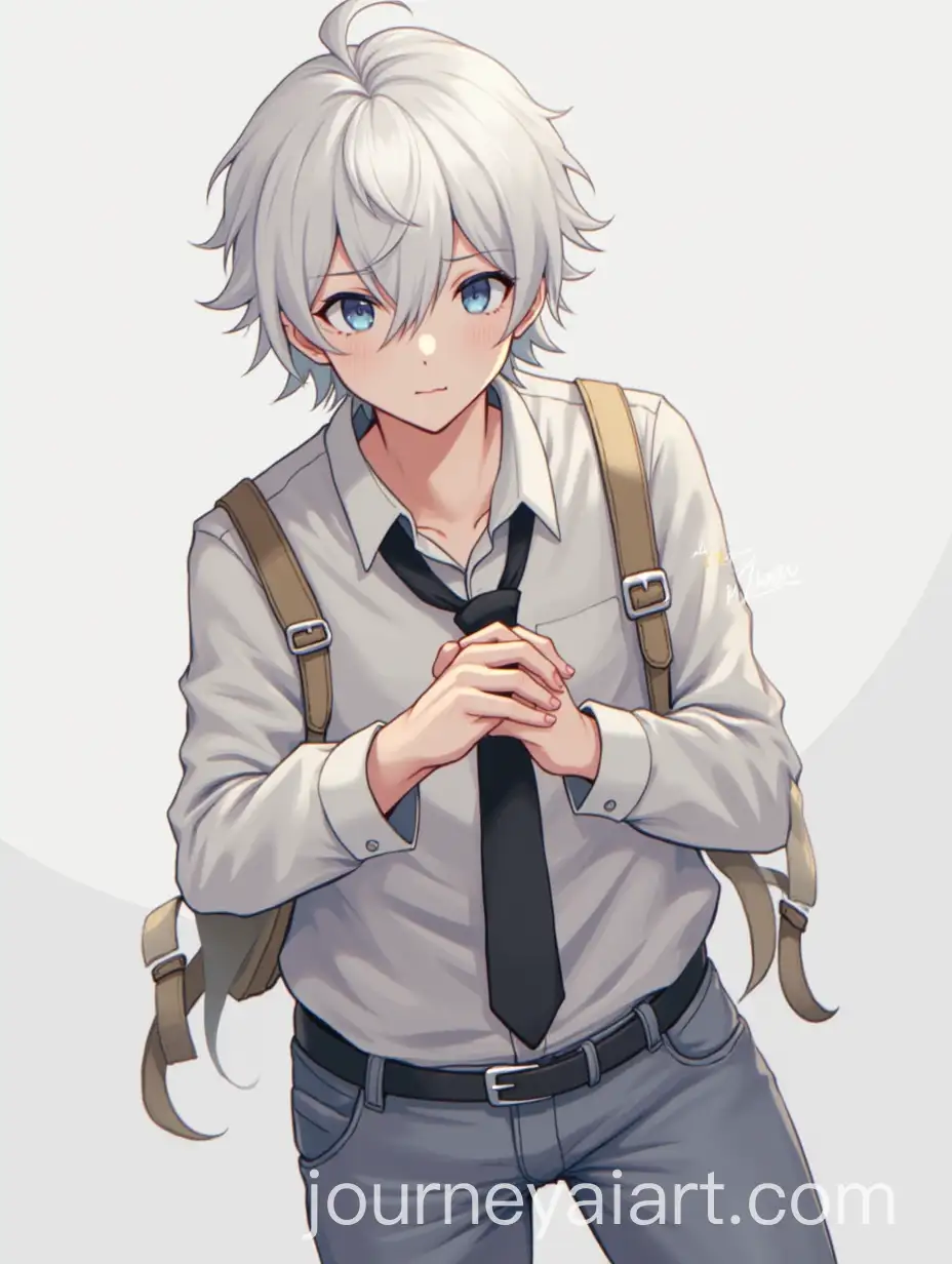 Boy-with-White-Hair-in-2D-Art-Style