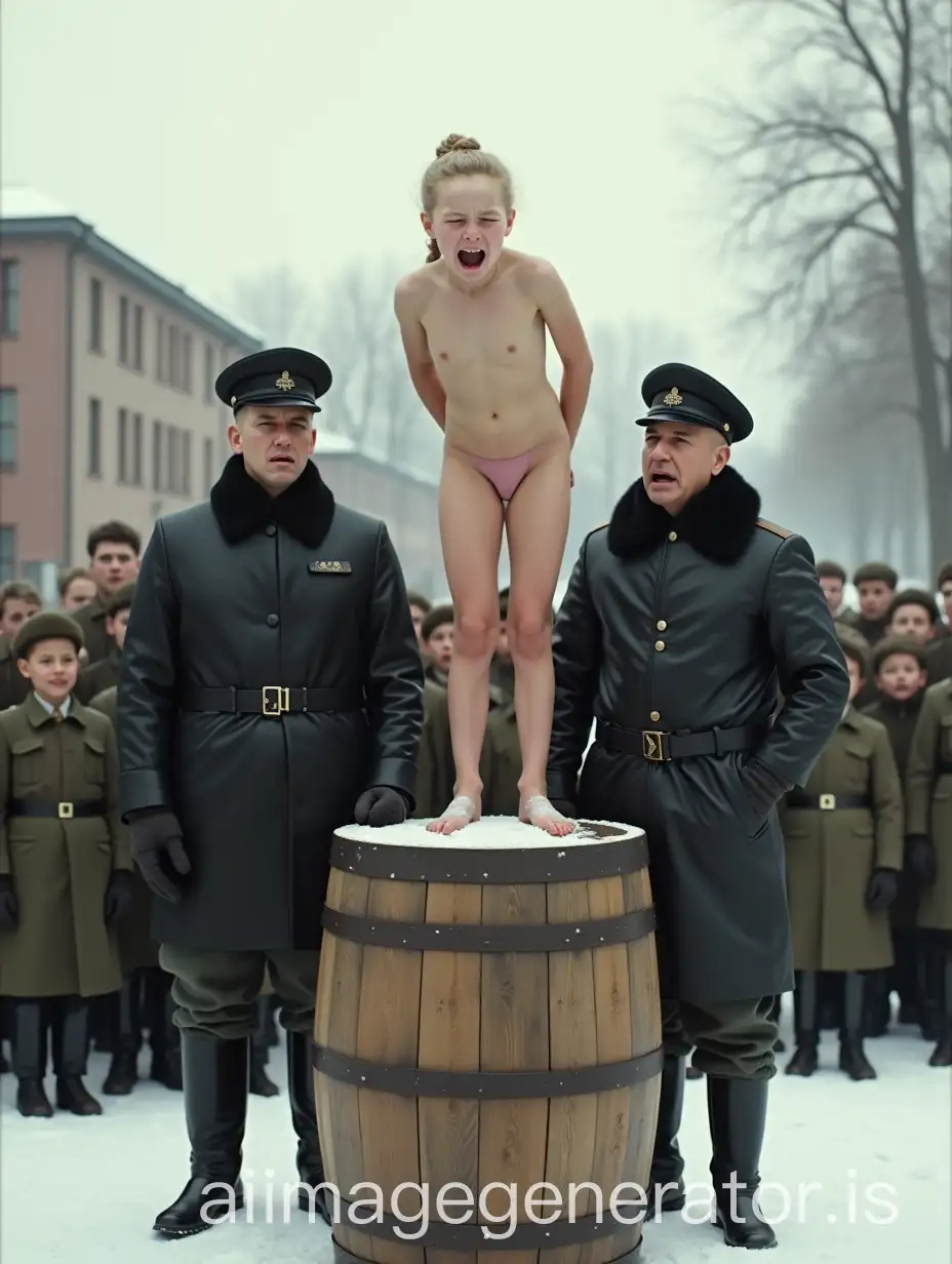 Desperate-Cry-of-a-Young-Cadet-in-Soviet-Schoolyard-Winter