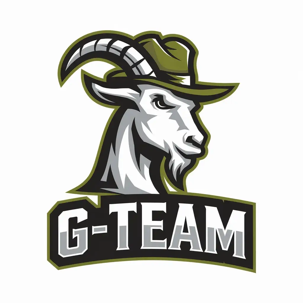 LOGO Design for GTeam Vector Goat Symbol with Clear Background