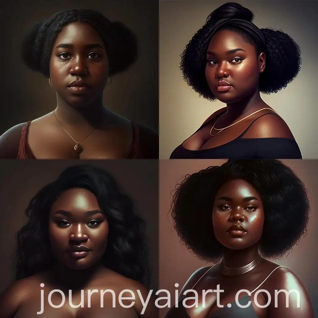 Portrait-of-a-Chubby-DarkSkinned-Woman