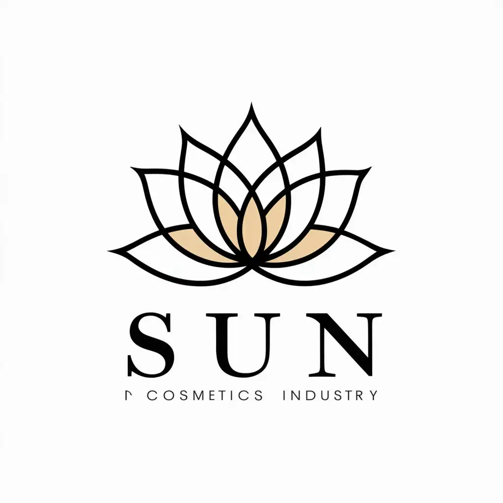 LOGO-Design-for-Sun-Lotus-Symbol-in-Vector-Style-for-the-Cosmetics-Industry