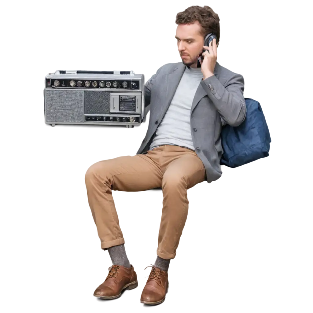 HighQuality-PNG-Image-of-a-Man-Listening-to-Radio-Enhance-Visual-Appeal-and-Online-Presence